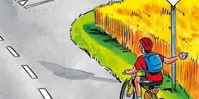 Richtungswechsel mit dem Velo