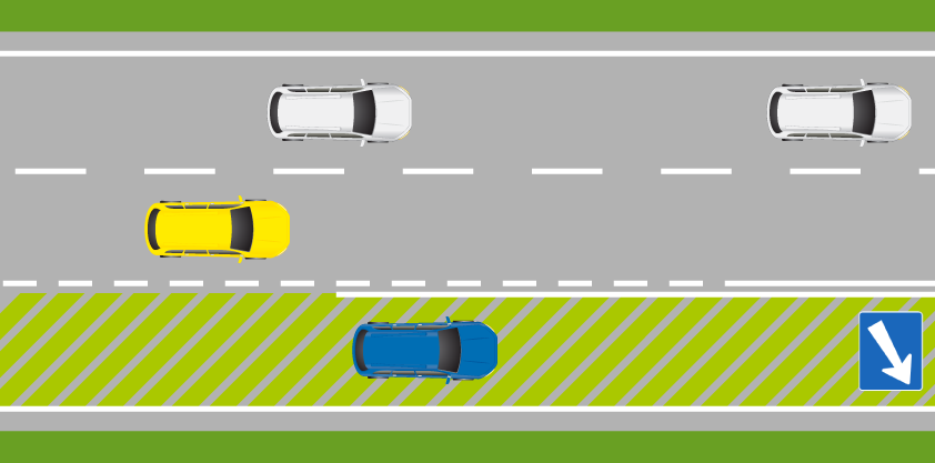 Sortie d'autoroute